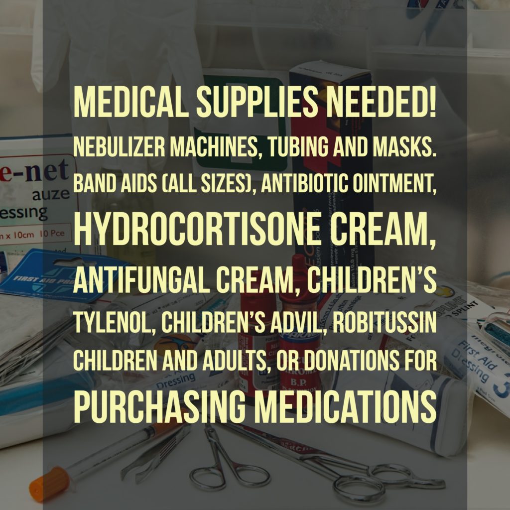 Medical supplies Needed